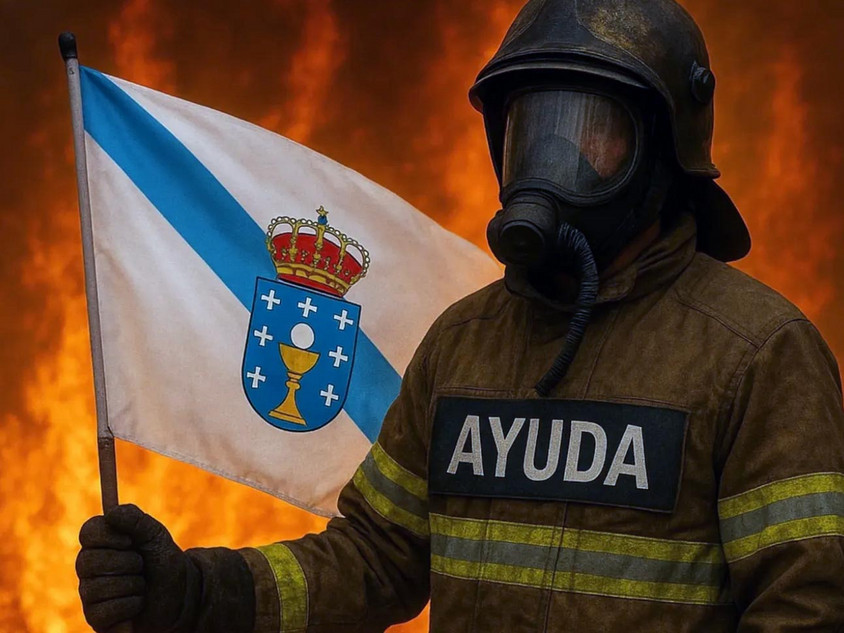 Waldbrände in Spanien im Sommer 2025 Feuerbrunst in Galicien
