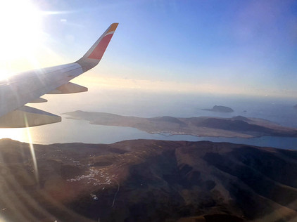 Flug nach Spanien, Foto Tobias Büscher Flugzeug über Spanien